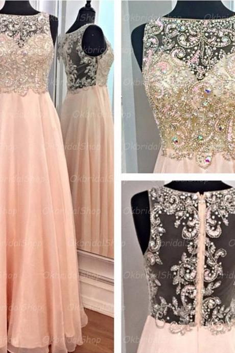Blush Pink Dresses, Pink Prom Dresses, Sexy Prom Dress, Chiffon Prom Dress, Prom Dress, Prom Dress Online, 2017 Prom Dress,