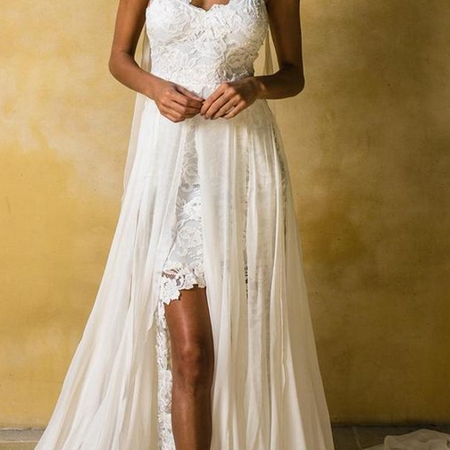 Lace Prom Dress,white Even..