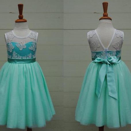 mint green toddler flower girl dress