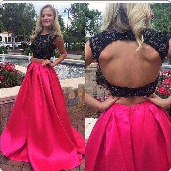 Hot Sale Black Lace And Red Skirt Long Beautiful Prom Dresses,A-line Party Prom Dresses,Charming Evening Dresses