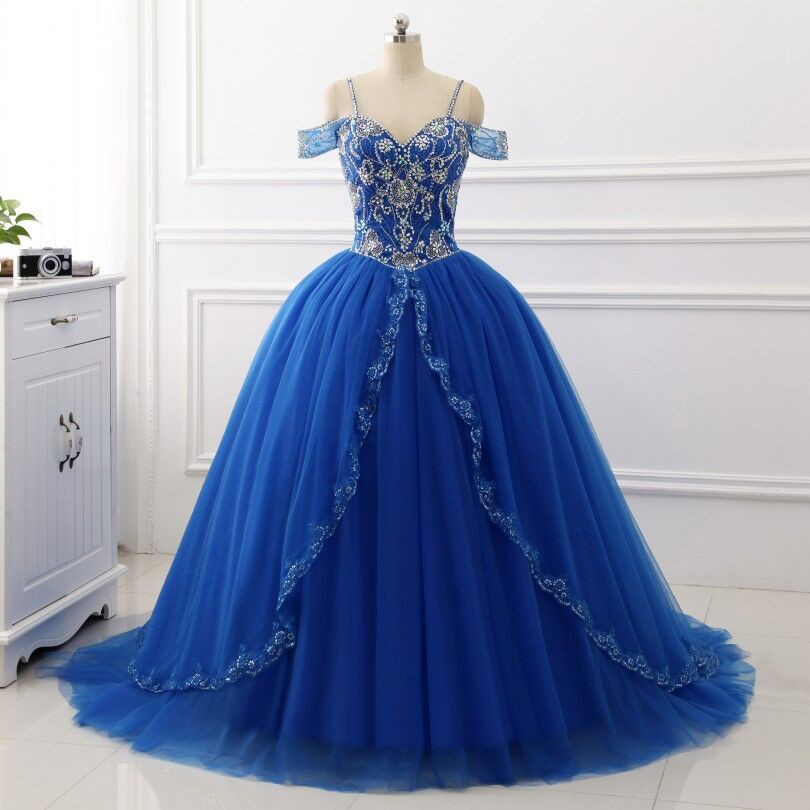 Ball Gown Quinceanera Dresses Tulle Sweet Princess Dresses Sequins ...