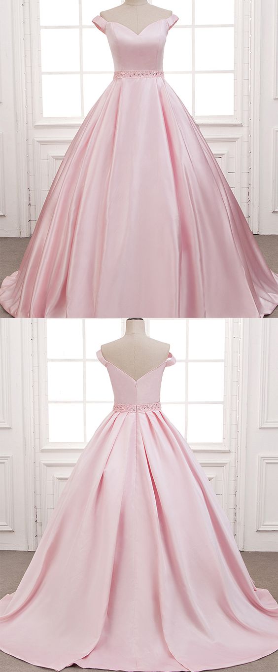 Tie Back Satin Gown Pink