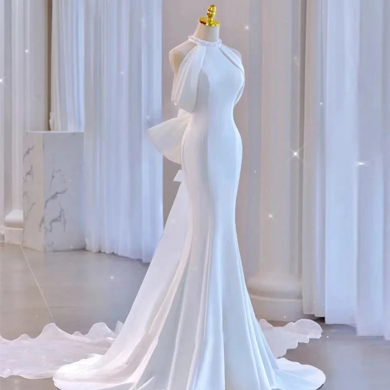 Exquisite Off-shoulder White Gown With Train on Luulla